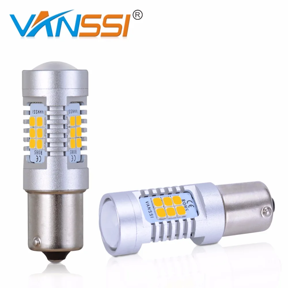 VANSSI 2 X PY21W BAU15S 1156 светодиодный 150 градусов 21 SMD ные лампы поворотники желтого и