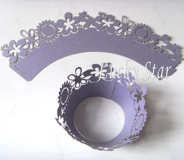 Бесплатная доставка 72 шт./лот смесь 3 цвет Солнца Цветок лазера сократить кекс