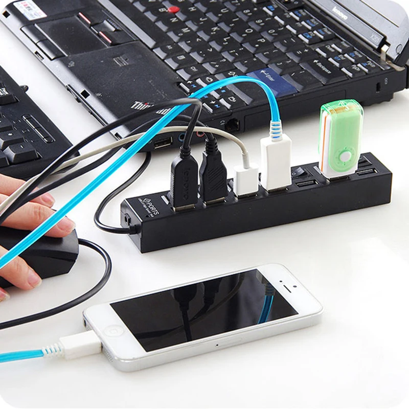 USB разветвитель с выключателем 2 0 4/7 портов|USB-хабы| |