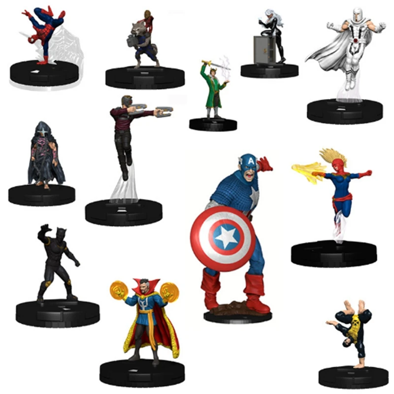 30 шт случайный Marvel& Heroclix DC Дэдпул Марвел Капитан фигурка железного человека игрушки куклы Brinquedos Figurals коллекционные модели подарок
