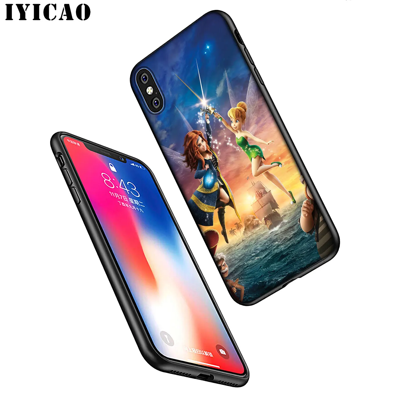 IYICAO Tinker Bell tinkerbell Peter Pan Мягкий силиконовый чехол для телефона iPhone XR X XS 11 Pro Max 6 6S 7 8