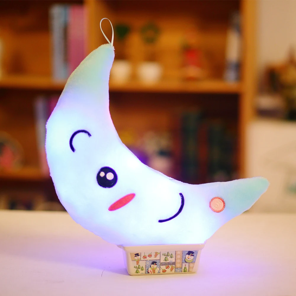 Новые музыкальные Красочный Светодиодный светильник Луна подушка милый сон Led