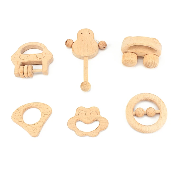 A Младенческой и малыша материалы montessori интеллектуал детей игрушечные наборы кормящих деревянные погремушки ребенка весело и интересно игрушки для малышей - Цвет: A
