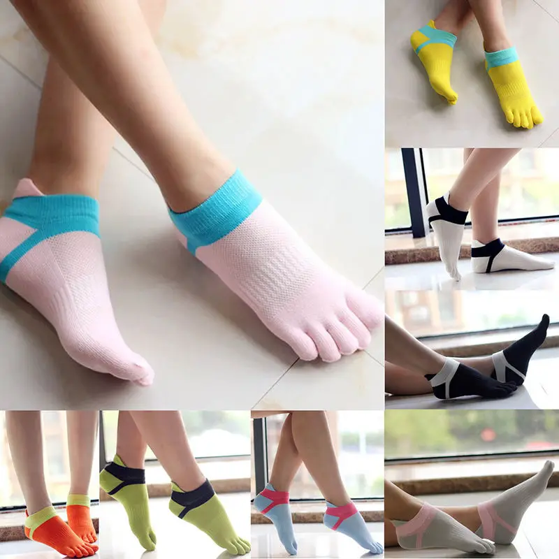 1 пара носков из 8 видов цветов хлопка; дышащие носки до щиколотки; женские и мужские носки с пятью пальцами