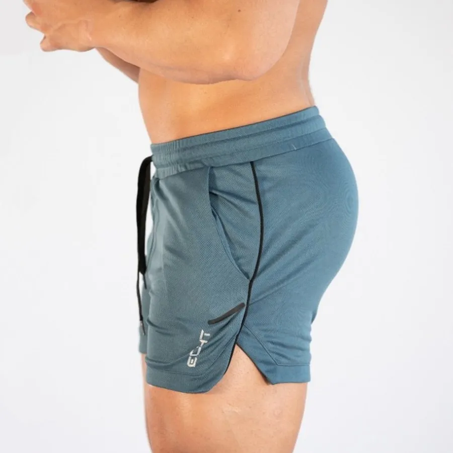 Мужские шорты для бодибилдинга быстросохнущие летние спортивные бега фитнеса