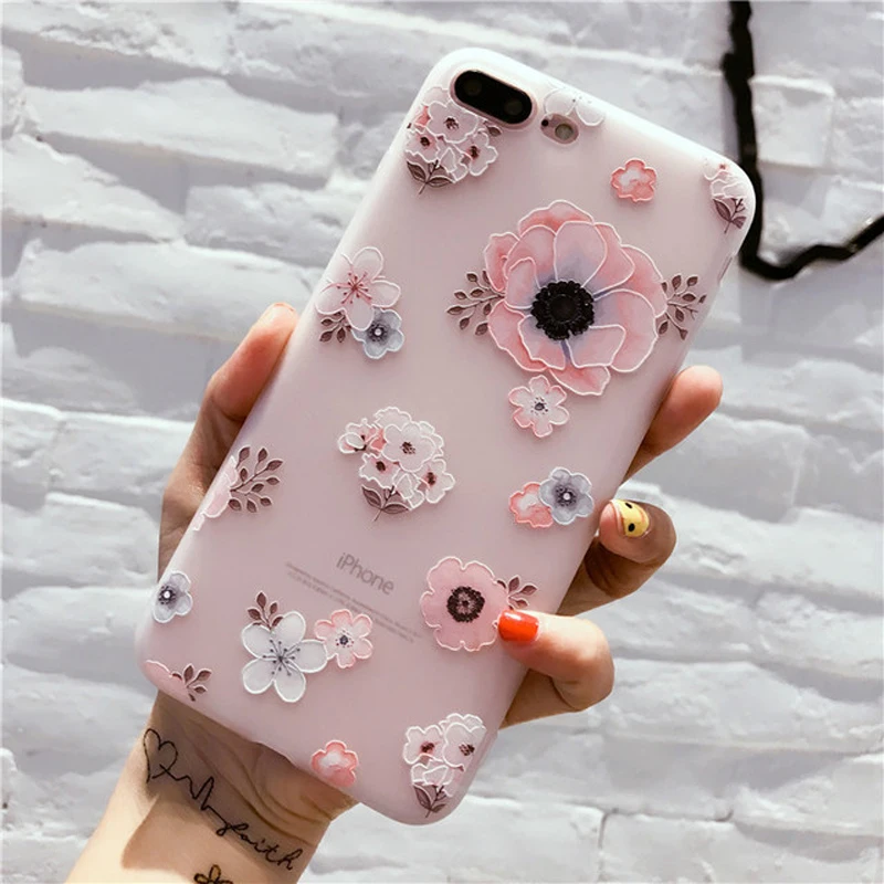 Eqvvol милый 3D Emboss мультяшный узорчатый чехол для iphone X 8 7 6 S Plus Чехлы мягкие