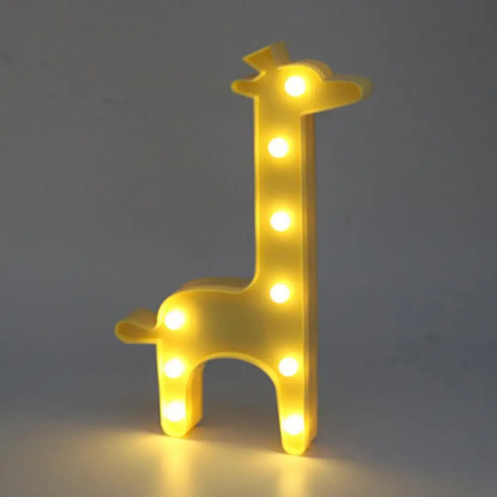 Giraffe Yellow Christmas Home LED Party Decorating Lights Table Lamp Marquee Lamp Flamingo mold Fairy Lamp Party Romantic Decoration - Цвет: Giraffe Yellow