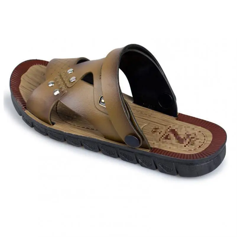 Летняя кожаная обувь Мужская Новинка 2017 года кожаные сандалии дышащая кожа