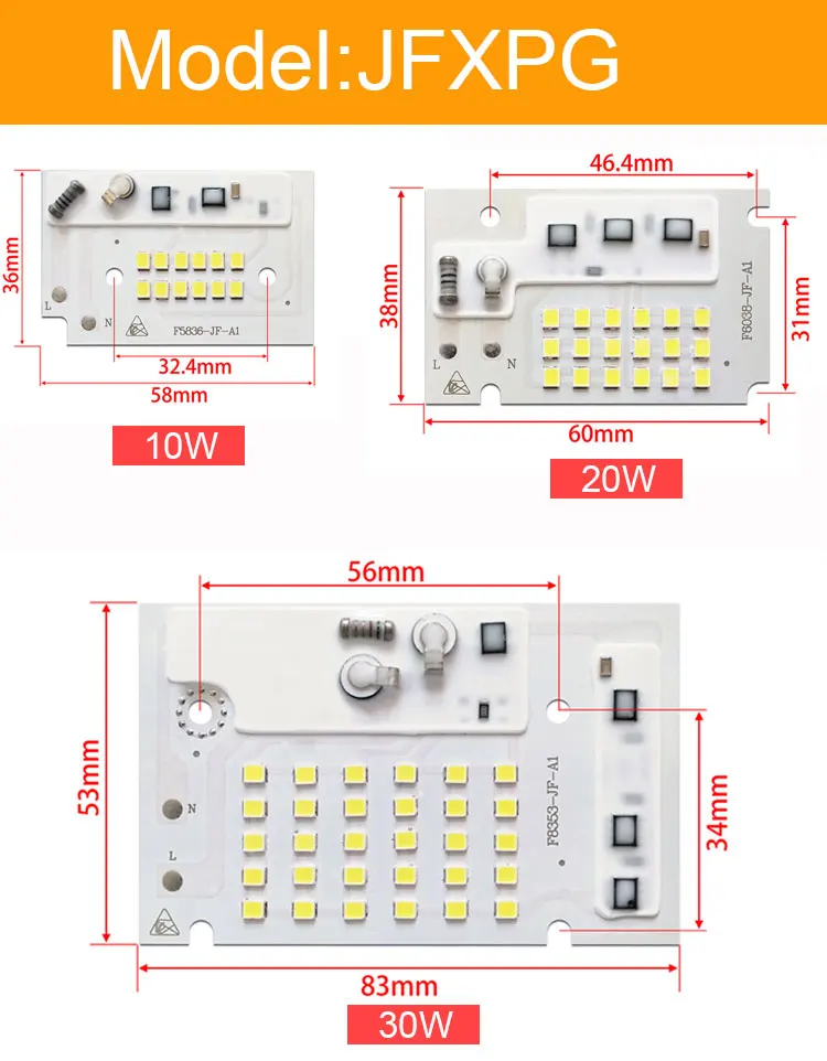 Светодиодный прожектор SMD 100 Вт, 50 Вт, 30 Вт, 20 Вт, 10 Вт, AC220V, умный IC для наружного прожектора, холодный белый
