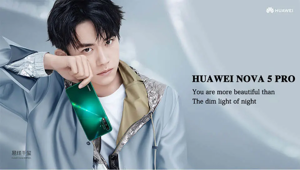 Мобильный телефон HuaWei Nova 5 Pro, 8 ГБ, 128 ГБ, четыре ядра, 6,39 дюймов, OLED экран, сканер отпечатков пальцев, Android 9,0, 40 Вт, SuperCharge, NFC