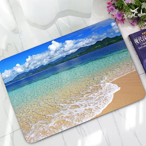 

Sea Beach Rubber Anti Slip Doormats Door Entry Front Door Mats Outdoor Entrance Indoor Welcome Home Funny
