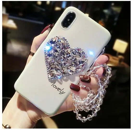Роскошный блестящий чехол XINGDUO с сердечками для iphone 8 7 6 6s plus X XR XS MAX прозрачный