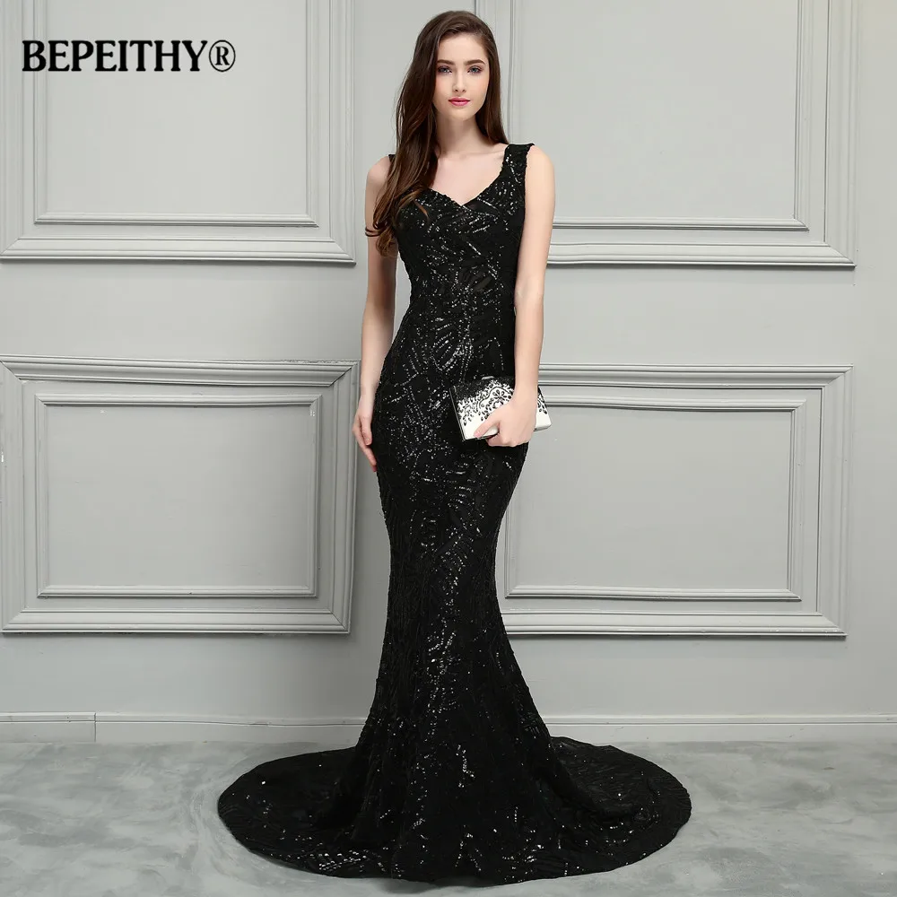 BEPEITHY новые длинные платья русалки для выпускного вечера 2020 светоотражающее