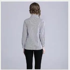 Для женщин блузки для малышек 2019 Новинка весны Slim Fit в полоску Вышивка женская