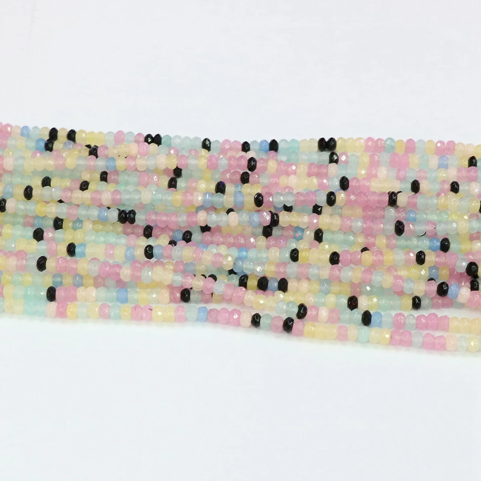 Новый Многоцветный натуральный модный каменный халцедонский нефрит 2*4 мм