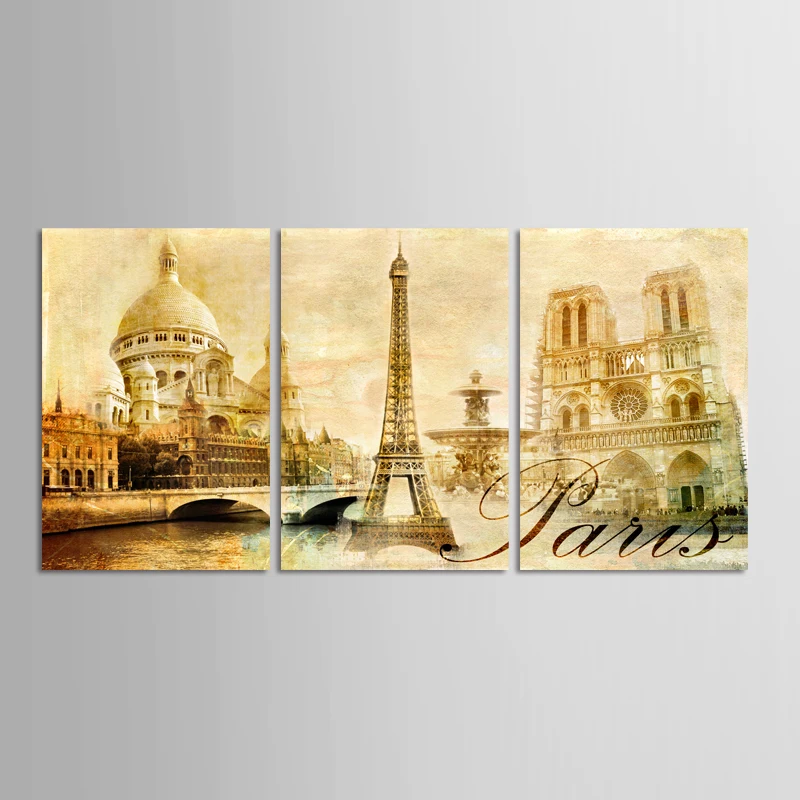 3 шт./компл. архитектура Европейского города художественный постер на холсте