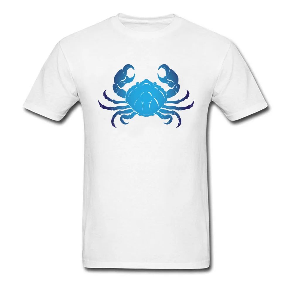 2018 синяя черная Мужская футболка с принтом краба Повседневная рисунком