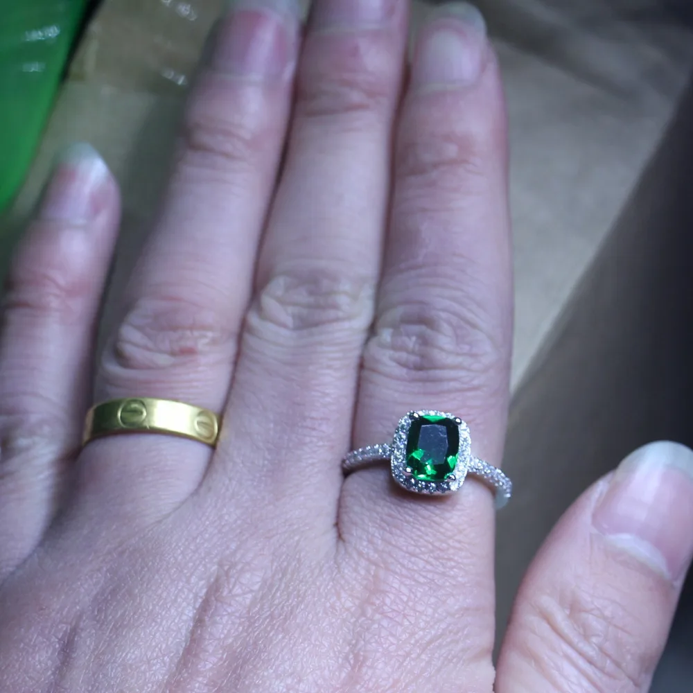 Виктории Вика модное ювелирное изделие 3ct 5A Циркон зеленый камень Cz обручальные