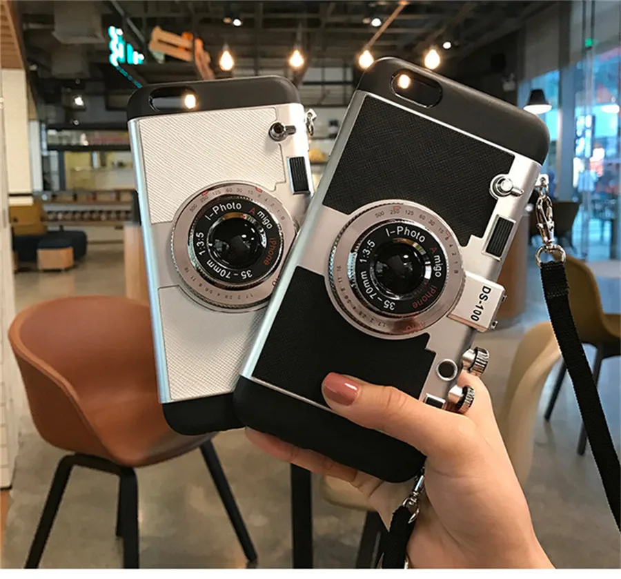 Модный силиконовый чехол для камеры чехлы iPhone7 7plus 3D защитный мобильного телефона