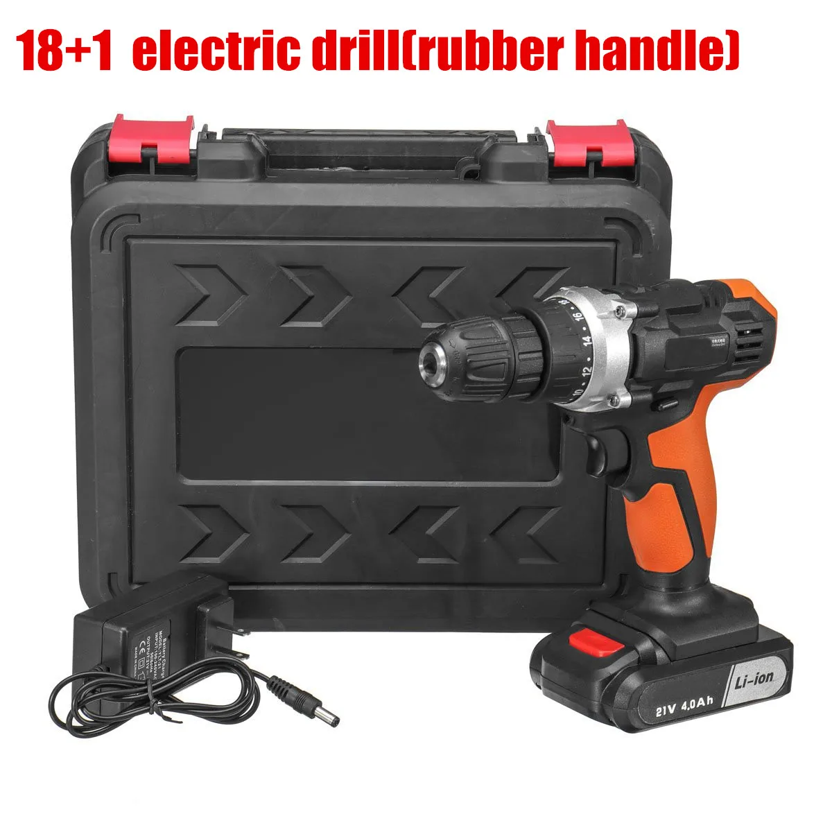 B Rubber handle Dril 21 V/алюминиевая крышка, 25В 2-Скорость Электрическая отвертка аккумуляторная дрель 3/" Ударная дрель «сделай сам» для дома Мощность драйвер инструменты Li-Ion Батарея отвертка - Цвет: B Rubber handle Dril