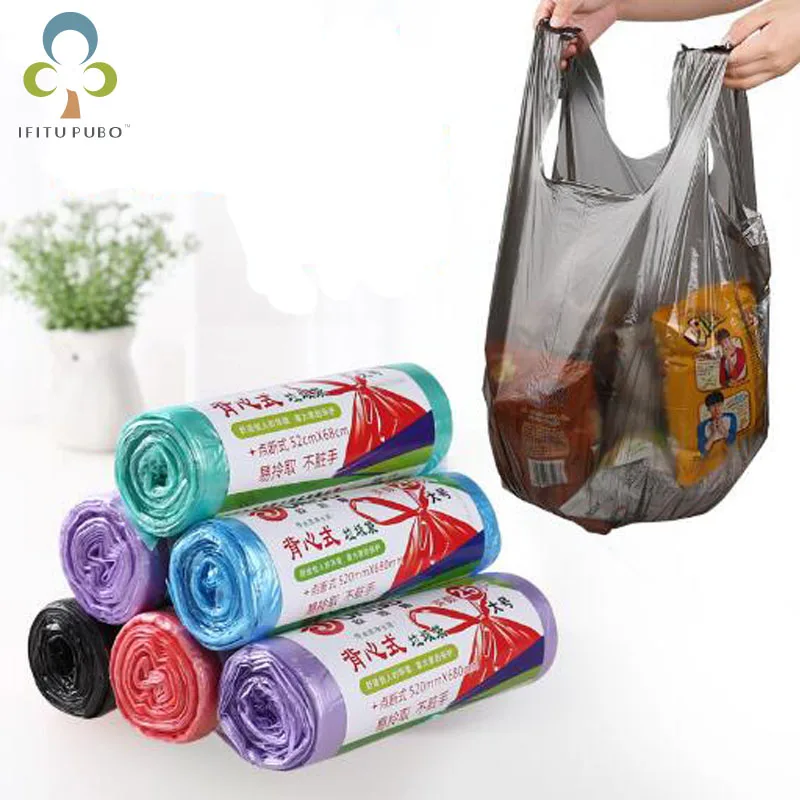 1 рулон утолщенный домашний жилет мешок для мусора одноразовый кухонный
