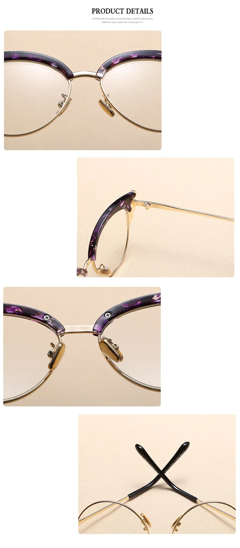 Cat Eye Eyeglasses Spectacle Frame Women Computer Myopia Optical For Female Vintage Eyewear Clear Lens Eye Glasses Frame RS511
