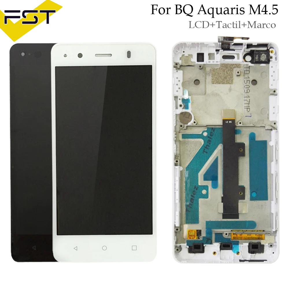 Черный/белый для BQ Aquaris M4.5 ЖК дисплей + кодирующий преобразователь сенсорного