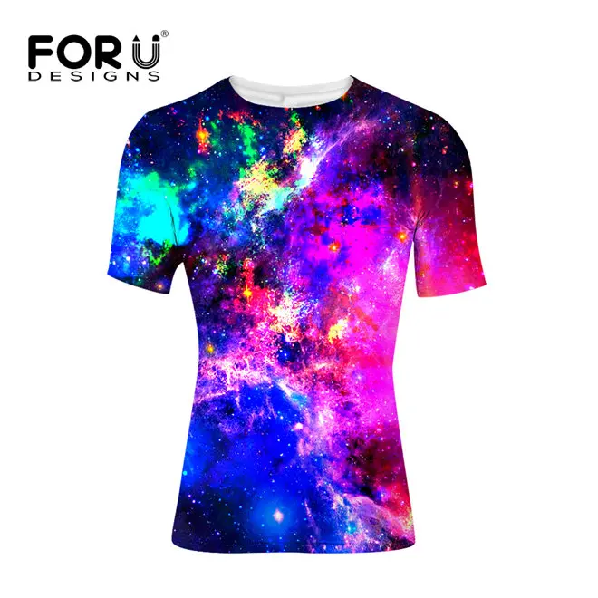 FORUDESIGNS/3D Galaxy Star Universe космический Принт Мужская футболка с коротким рукавом Мягкий спандекс подростковый хип-хоп хипстер футболки топы для мужчин - Цвет: CA5186CF