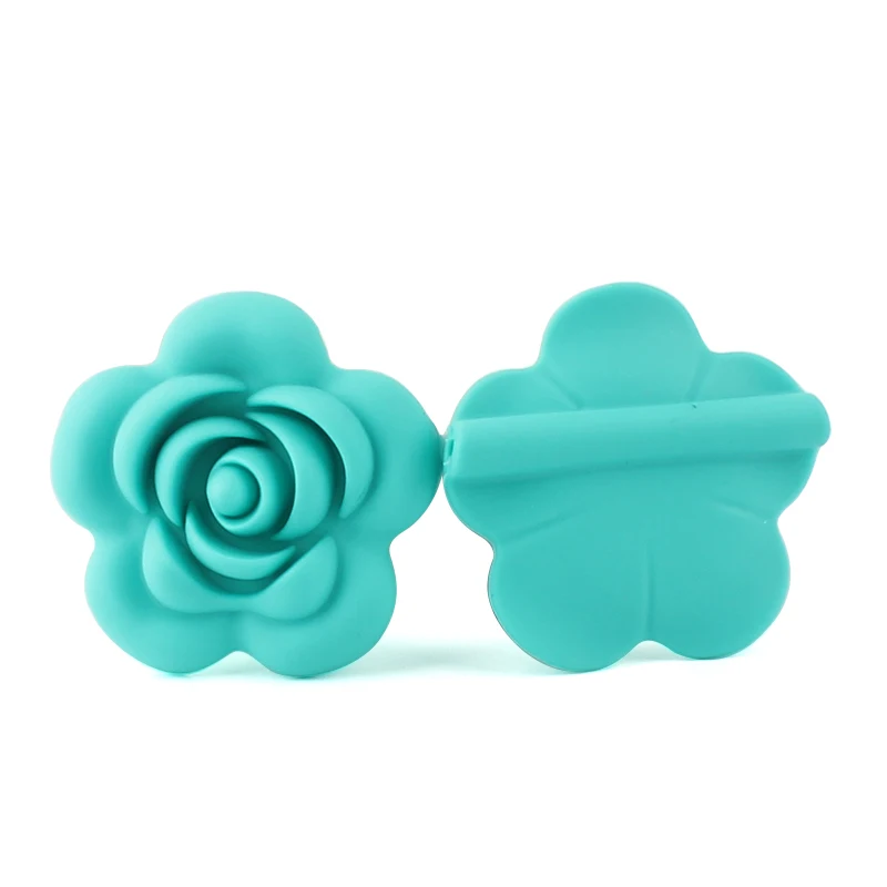 Turqouise Keep& grow, розовые силиконовые бусины, 8 цветов, Детские Прорезыватели для зубов, детские игрушки для прорезывания зубов, цепочка для соски, ожерелье, аксессуары для самостоятельной сборки - Цвет: Turqouise