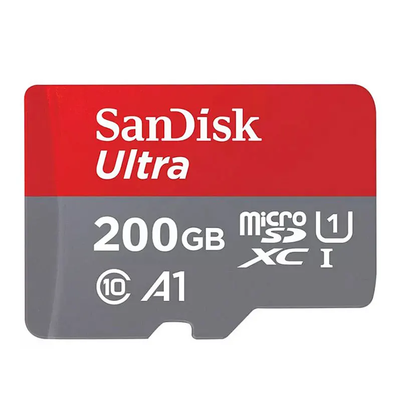 200 ГБ Карта памяти SanDisk, 64 ГБ, 32 ГБ, Micro SD карта, класс 10, 16 ГБ, 128 ГБ, 200 ГБ, 256 ГБ, Ultra A1, SDHC/SDXC, UHS-I, 98 МБ/s-100MB/s, tf-карты - Емкость: 200 ГБ