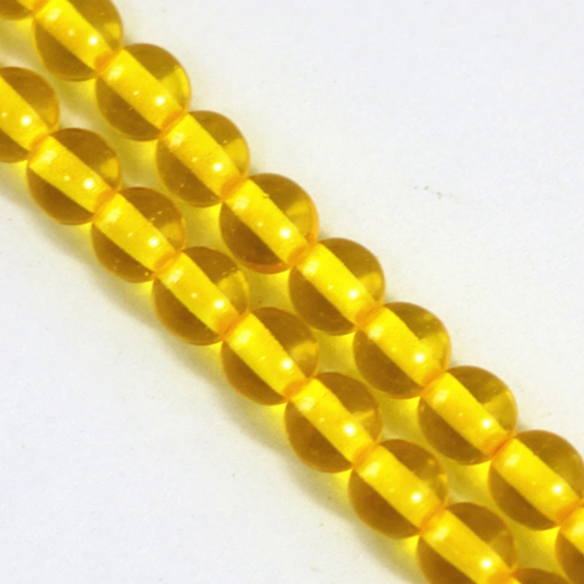 

gold-color yellow resin beeswax 5mm 6mm 8mm 10mm round beads spacers accessories diy high grade jewelry making 15inch B44