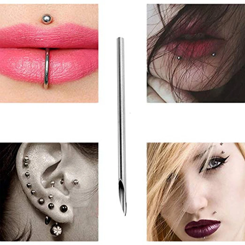 EMALLA 20 Gauge 100PC Piercing Needles Sterile Disposable Body For Ear Nose Navel Nipple for Supplies | Красота и здоровье