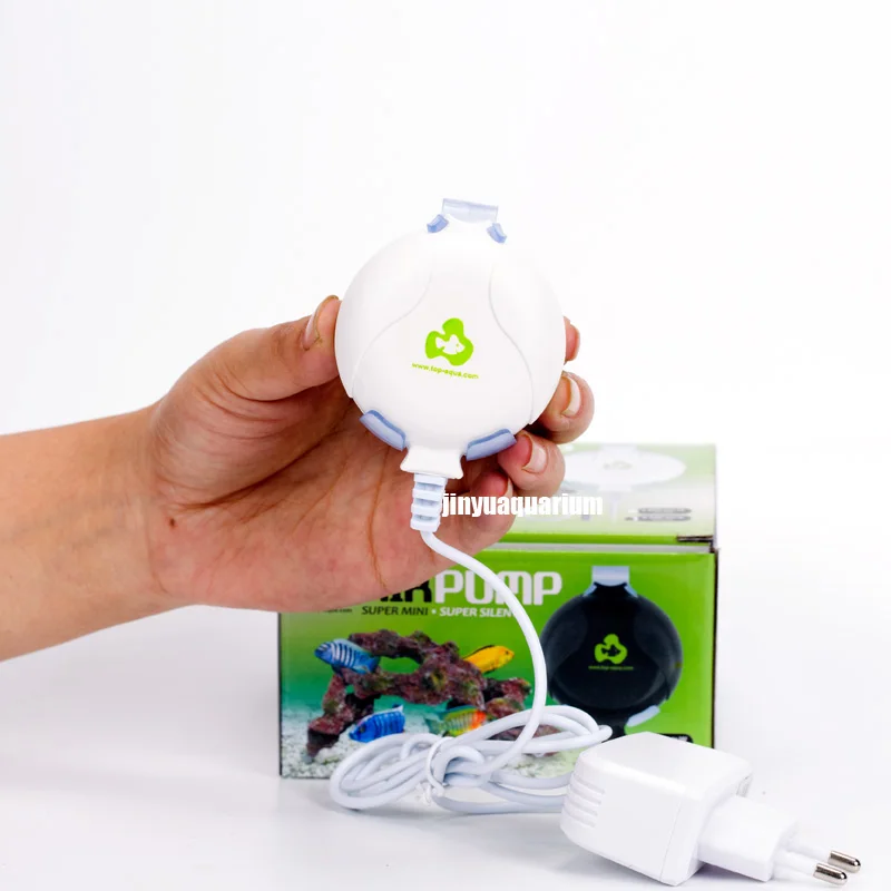 TOP White Cover 110 В 220 в воздушный насос мини нано висящий на Тихий беззвучный с воздушной трубкой воздушный камень аквариумная Рыба Вода растительный бак - Цвет: TOP White Cover