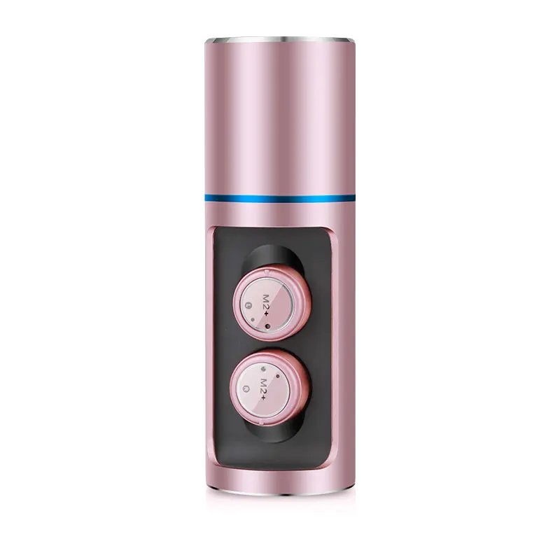 Pink Беспроводной 5,0 Bluetooth гарнитура IPX5 Водонепроницаемый наушники-вкладыши TWS стерео спортивные Eaphones с загрузочной чехол для samsung Xiaomi Iphone - Цвет: Pink