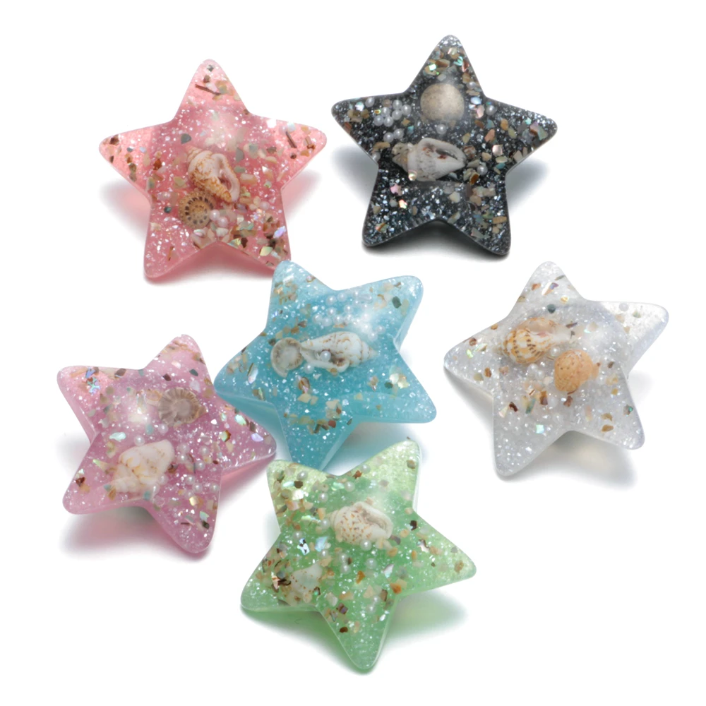 6 цветов разноцветные акриловые подвески в виде натуральной ракушки 18 мм| |