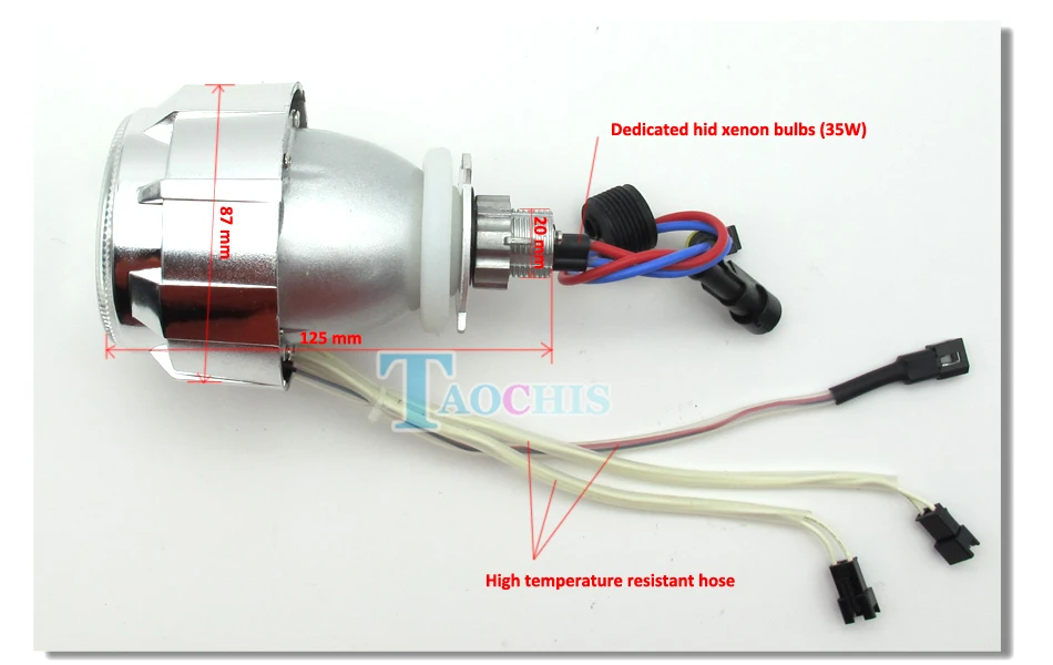 Taochis 2 5 дюймов Биксеноновые Hid фары проектор объектив без потерь установка