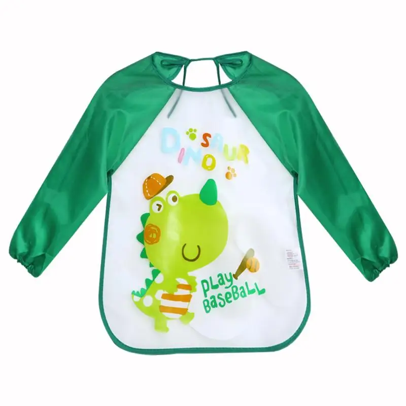 Baberos impermeables para beb&eacute;, delantal de manga larga para alimentaci&oacute;n de ni&ntilde;os, ropa suave para eructar-1