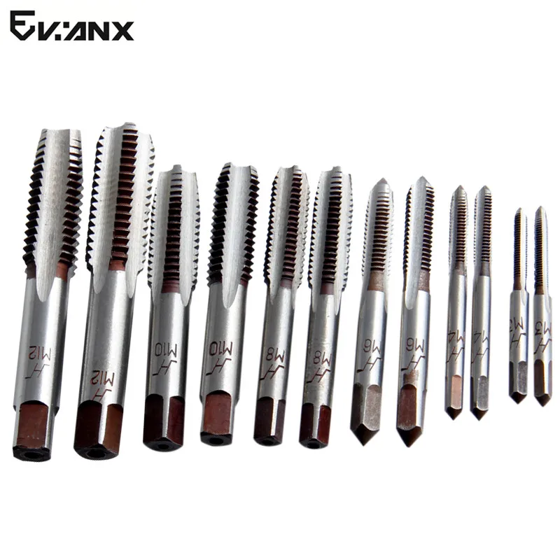 Ручной поток HSS ручной винт Метчик метрический штекер набор инструментов для