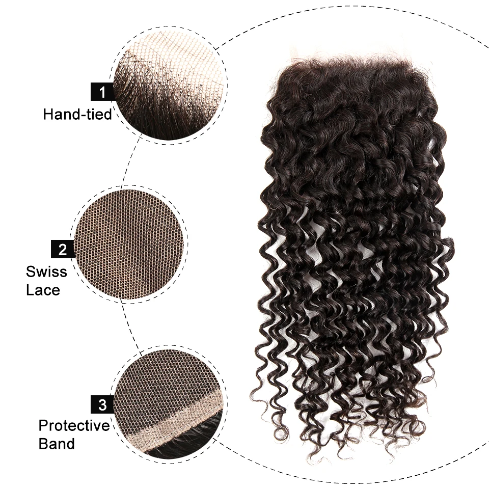 Гладкий натуральный цвет бразильские человеческие волосы пучки с кружевом