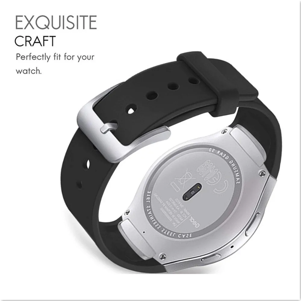 Хохлатый спортивный ремешок для samsung Galaxy gear S2 band R720 R730 Смарт-часы силиконовый браслет на запястье correa ремешок для часов