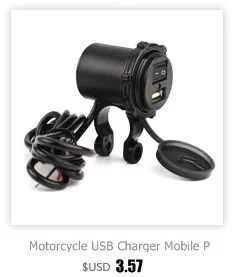 Мотоцикл USB зарядное устройство питание для мобильного телефона зарядное устройство двойной USB с переключателем прикуривателя адаптер мотоцикл