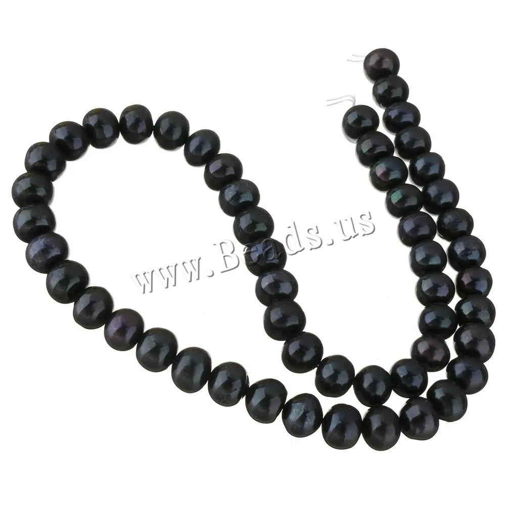 Cultured Potato Freshwater Pearl Beads Black 7-8mm Approx 0.8mm Sold Per 14.5 Inch Strand | Украшения и аксессуары