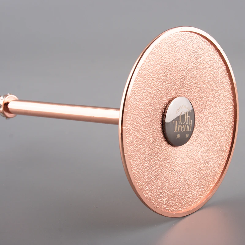 Rose gold plating toasting wine glasses set clear crystal 200ml champagne glass/flutes metal stand/stem wedding love gifts | Дом и сад