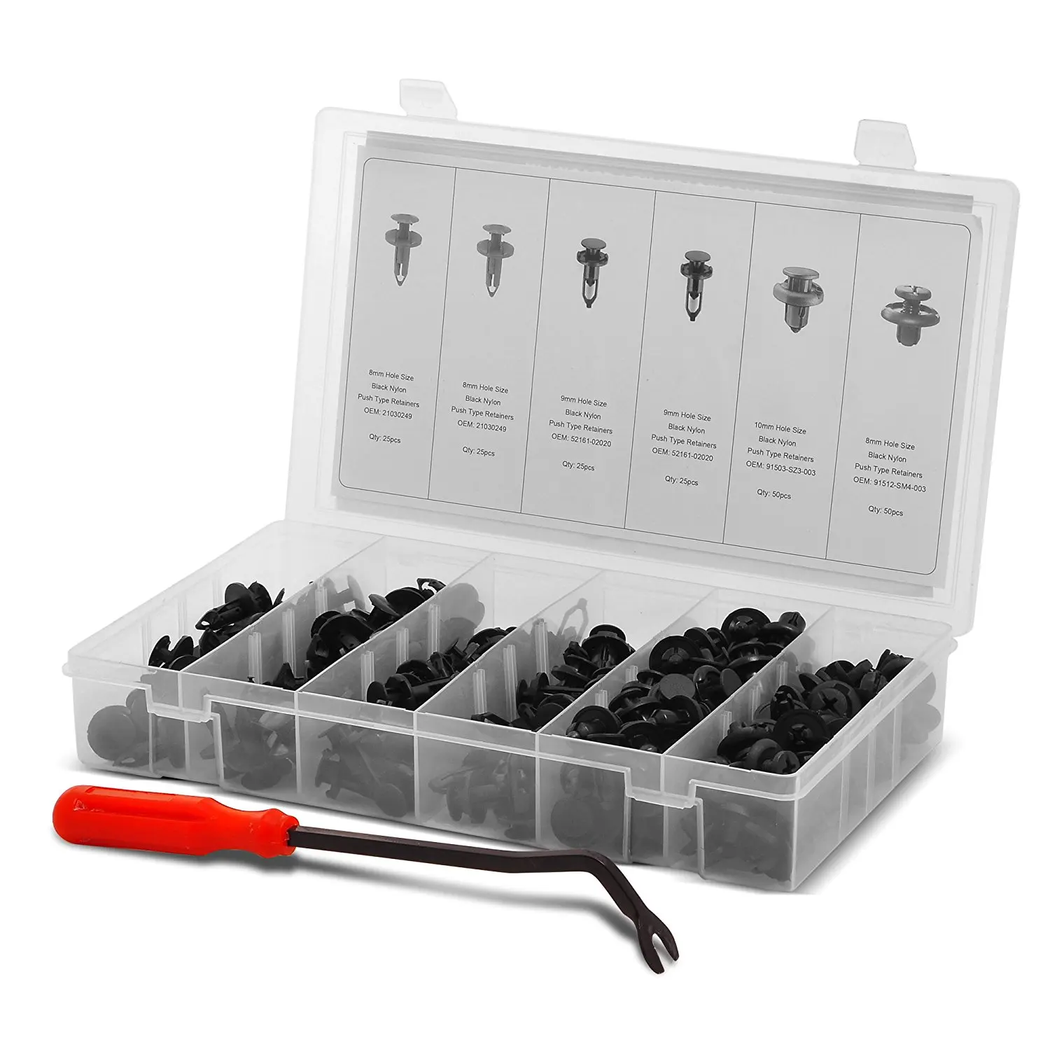 200 шт. автомобильные пластиковые зажимы для бампера двери панели Tirm набор