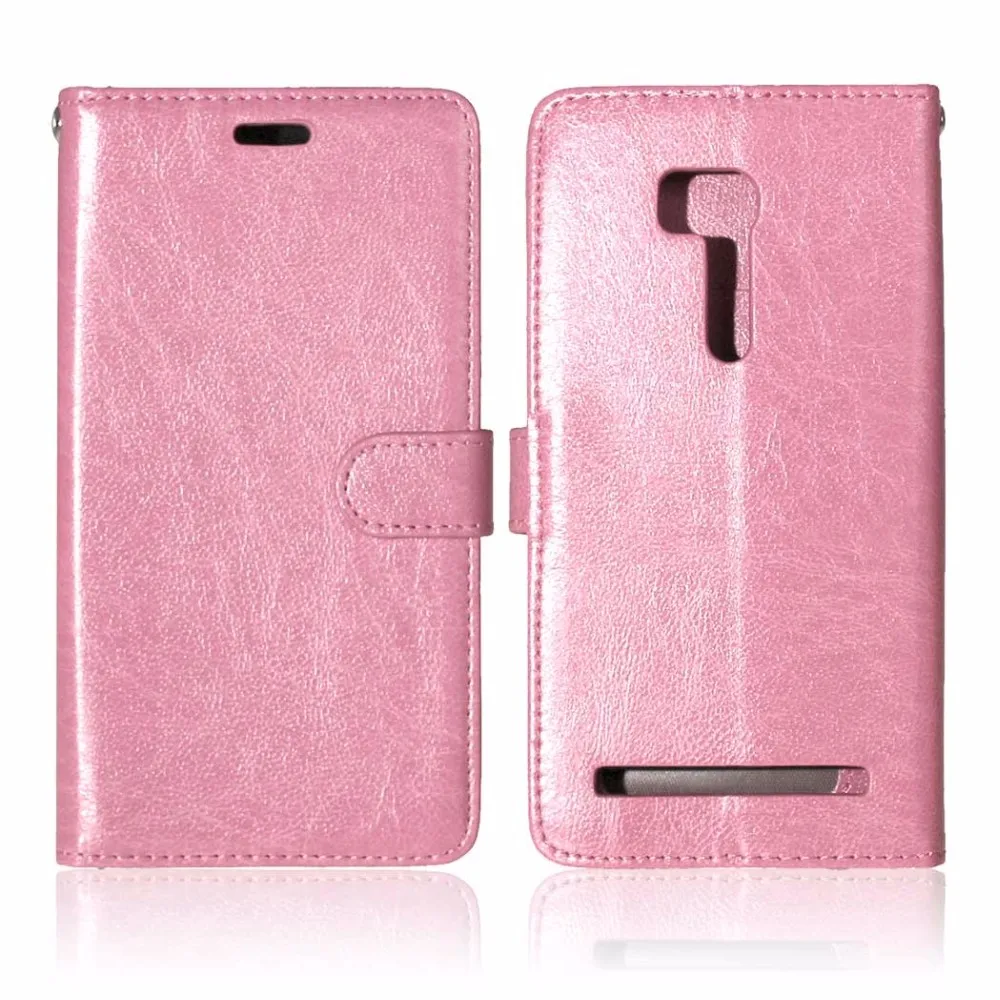 Coque capinha Стенд кошелек чехол для Asus Zenfone Go ZB551KL 5.5 дюймов чехол для телефона Роскошные Crazy Horse кожи Флип кожаный чехол