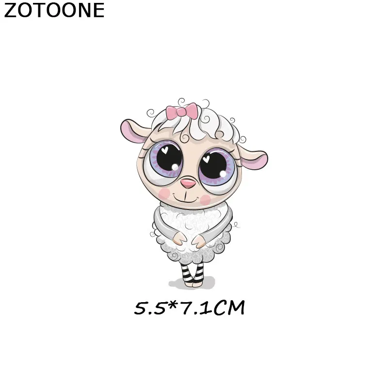 1100 ZOTOONE милые Мультяшные нашивки в виде животных теплопередача железа на патч для футболки детский подарок DIY Одежда Наклейки теплопередача G - Цвет: 1100