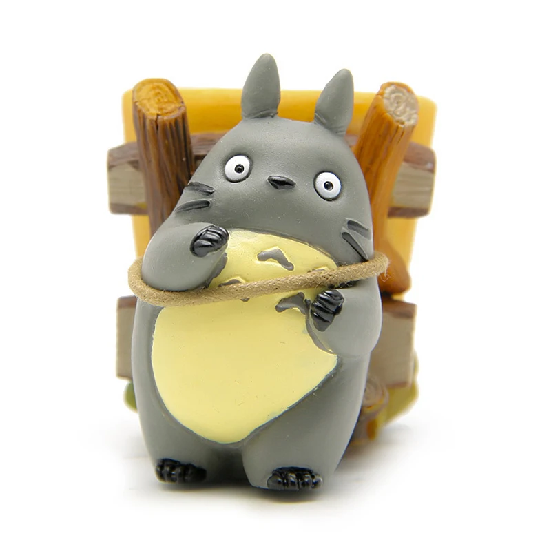 Студия Ghibli Мой сосед фигурка Тоторо игрушки милые 5 см задняя корзина каучуковые