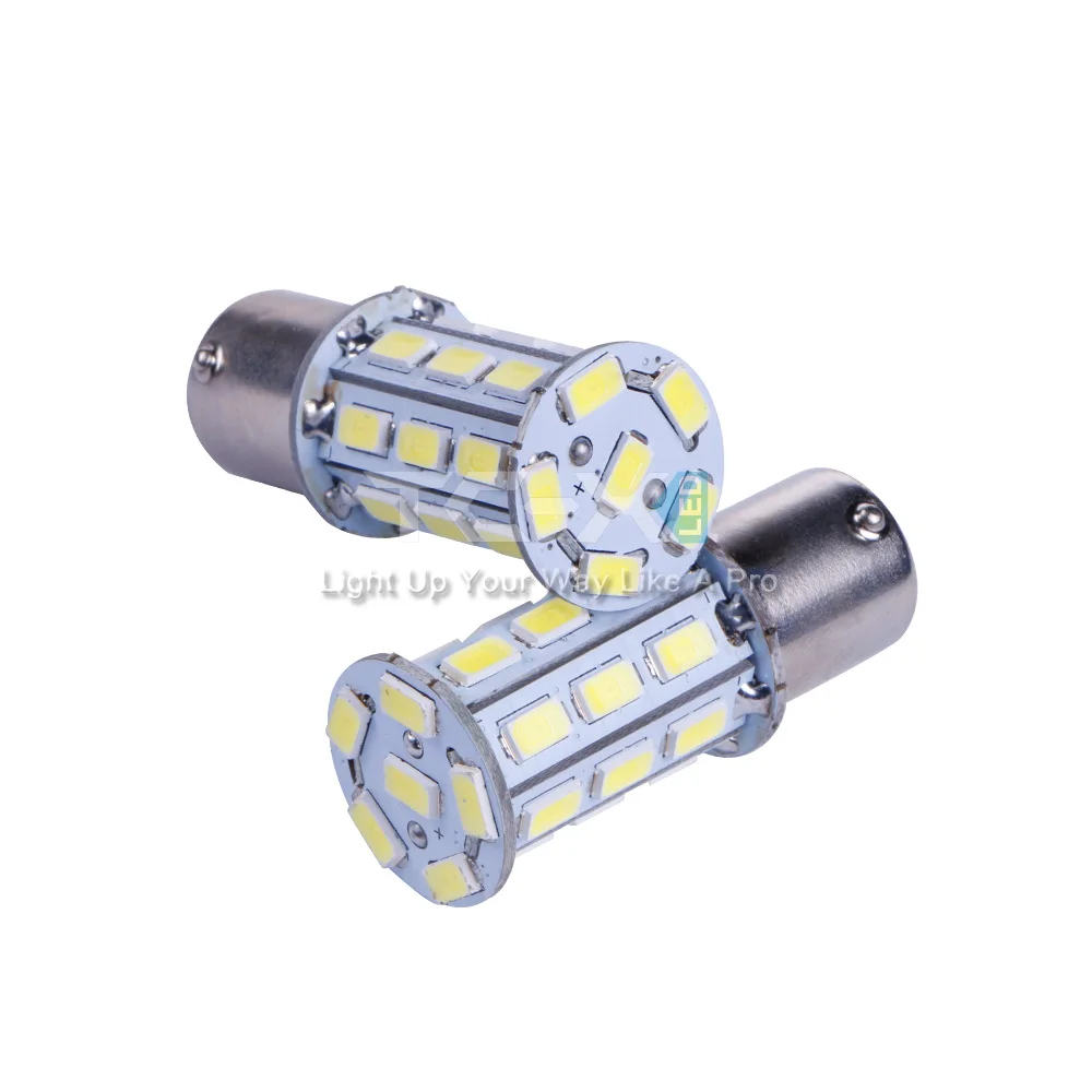 TC-X 2 шт. P21W 1156 27 светодиодов 5730 SMD 12 В BA15S высокое Мощность автомобиль хвост лампы стоп-сигналы Авто re V ERSE лампы Яркий белый автомобиль-Стайлинг