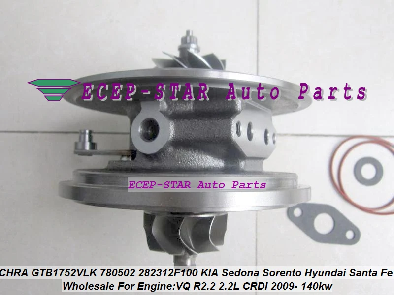 Турбокартридж GTB1752VLK 780502 5001S 282312F100 для KIA Sedona Sorento Carnival VQ CRDi Hyundai Santa Fe R2.2 2.2L|turbo