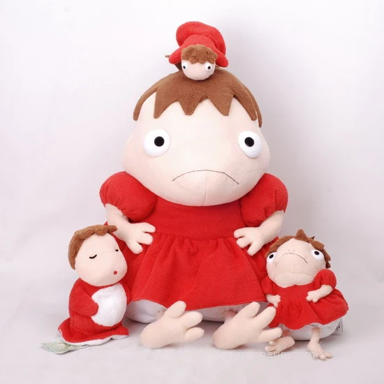 

Authentic Ponyo on Cliff PONYO Princess Soft Plush Toy Doll STUDIO GHIBLI 17" 8.5" 4" New Gift